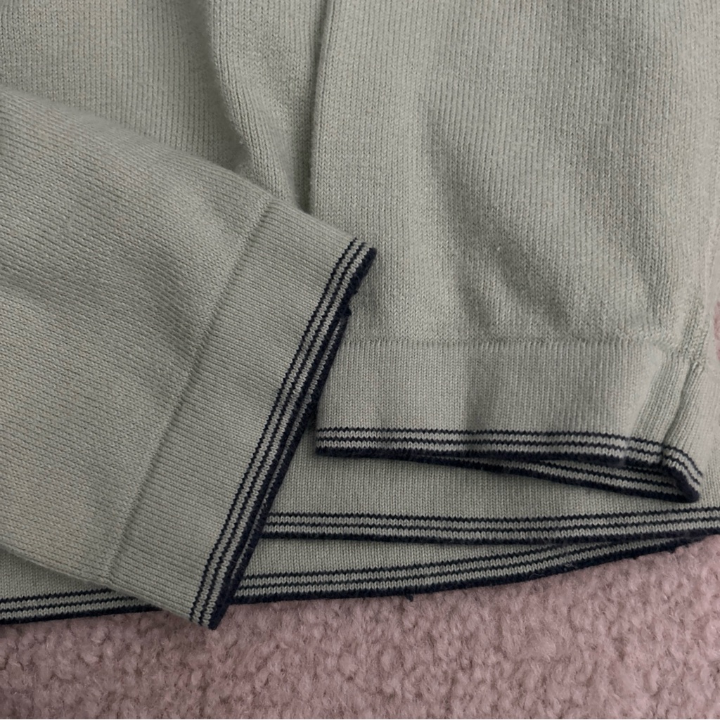 Vtg Banana Republic Men Sweater Long Sleeve Cotton Light Green Crewneck Pullover — image 4 of 5